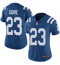 Women's Nike Indianapolis Colts #23 Frank Gore Royal Blue Team Color Vapor Untouchable Limited Player NFL Jersey
