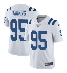 Men's Nike Indianapolis Colts #95 Johnathan Hankins White Vapor Untouchable Limited Player NFL Jersey