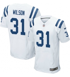 Men's Nike Indianapolis Colts #31 Quincy Wilson Elite White NFL Jersey