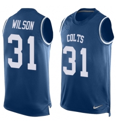 Men's Nike Indianapolis Colts #31 Quincy Wilson Limited Royal Blue Player Name & Number Tank Top NFL Jersey