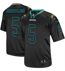 Men's Nike Jacksonville Jaguars #5 Blake Bortles Elite Lights Out Black NFL Jersey