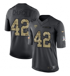 Youth Nike Jacksonville Jaguars #42 Barry Church Limited Black 2016 Salute to Service NFL Jersey