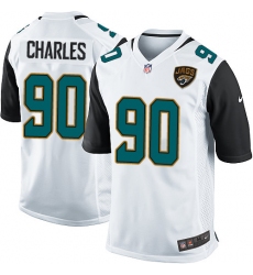 Men's Nike Jacksonville Jaguars #90 Stefan Charles Game White NFL Jersey