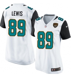Women's Nike Jacksonville Jaguars #89 Marcedes Lewis Game White NFL Jersey