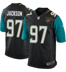 Men's Nike Jacksonville Jaguars #97 Malik Jackson Game Black Alternate NFL Jersey