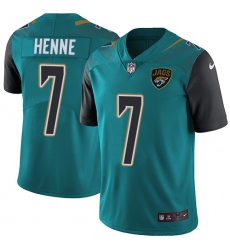 Men's Nike Jacksonville Jaguars #7 Chad Henne Teal Green Team Color Vapor Untouchable Limited Player NFL Jersey