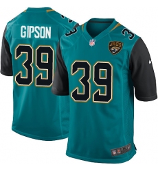 Men's Nike Jacksonville Jaguars #39 Tashaun Gipson Game Teal Green Team Color NFL Jersey