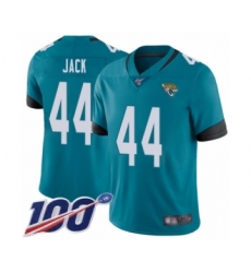 Men's Jacksonville Jaguars #44 Myles Jack Teal Green Alternate Vapor Untouchable Limited Player 100th Season Football Jersey