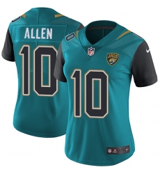 Women's Nike Jacksonville Jaguars #10 Brandon Allen Teal Green Team Color Vapor Untouchable Limited Player NFL Jersey