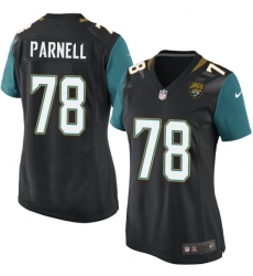 Women's Nike Jacksonville Jaguars #78 Jermey Parnell Game Black Alternate NFL Jersey