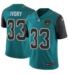 Men's Nike Jacksonville Jaguars #33 Chris Ivory Teal Green Team Color Vapor Untouchable Limited Player NFL Jersey