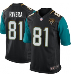 Men's Nike Jacksonville Jaguars #81 Mychal Rivera Game Black Alternate NFL Jersey