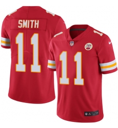 Youth Nike Kansas City Chiefs #11 Alex Smith Red Team Color Vapor Untouchable Limited Player NFL Jersey