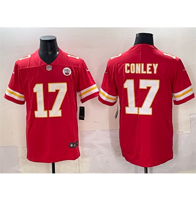 Men’s Kansas City Chiefs #17 Chris Conley Red Vapor Untouchable Limited Football Stitched Jersey