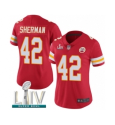 Women's Kansas City Chiefs #42 Anthony Sherman Red Team Color Vapor Untouchable Limited Player Super Bowl LIV Bound Football Jersey
