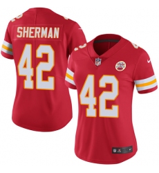 Women's Nike Kansas City Chiefs #42 Anthony Sherman Red Team Color Vapor Untouchable Limited Player NFL Jersey