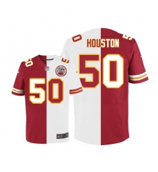 Men's Nike Kansas City Chiefs #50 Justin Houston Elite Red/White Split Fashion NFL Jersey