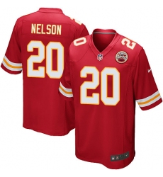 Men's Nike Kansas City Chiefs #20 Steven Nelson Game Red Team Color NFL Jersey