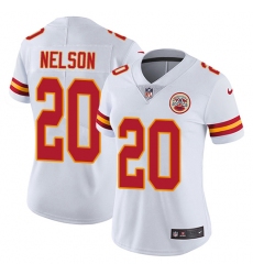 Women's Nike Kansas City Chiefs #20 Steven Nelson White Vapor Untouchable Limited Player NFL Jersey
