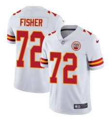 Men's Nike Kansas City Chiefs #72 Eric Fisher White Vapor Untouchable Limited Player NFL Jersey
