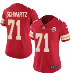 Women's Nike Kansas City Chiefs #71 Mitchell Schwartz Red Team Color Vapor Untouchable Limited Player NFL Jersey