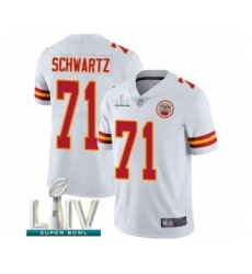 Youth Kansas City Chiefs #71 Mitchell Schwartz White Vapor Untouchable Limited Player Super Bowl LIV Bound Football Jersey