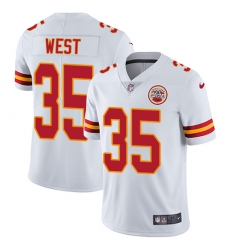 Youth Nike Kansas City Chiefs #35 Charcandrick West White Vapor Untouchable Limited Player NFL Jersey