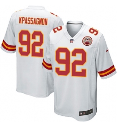 Men's Nike Kansas City Chiefs #92 Tanoh Kpassagnon Game White NFL Jersey